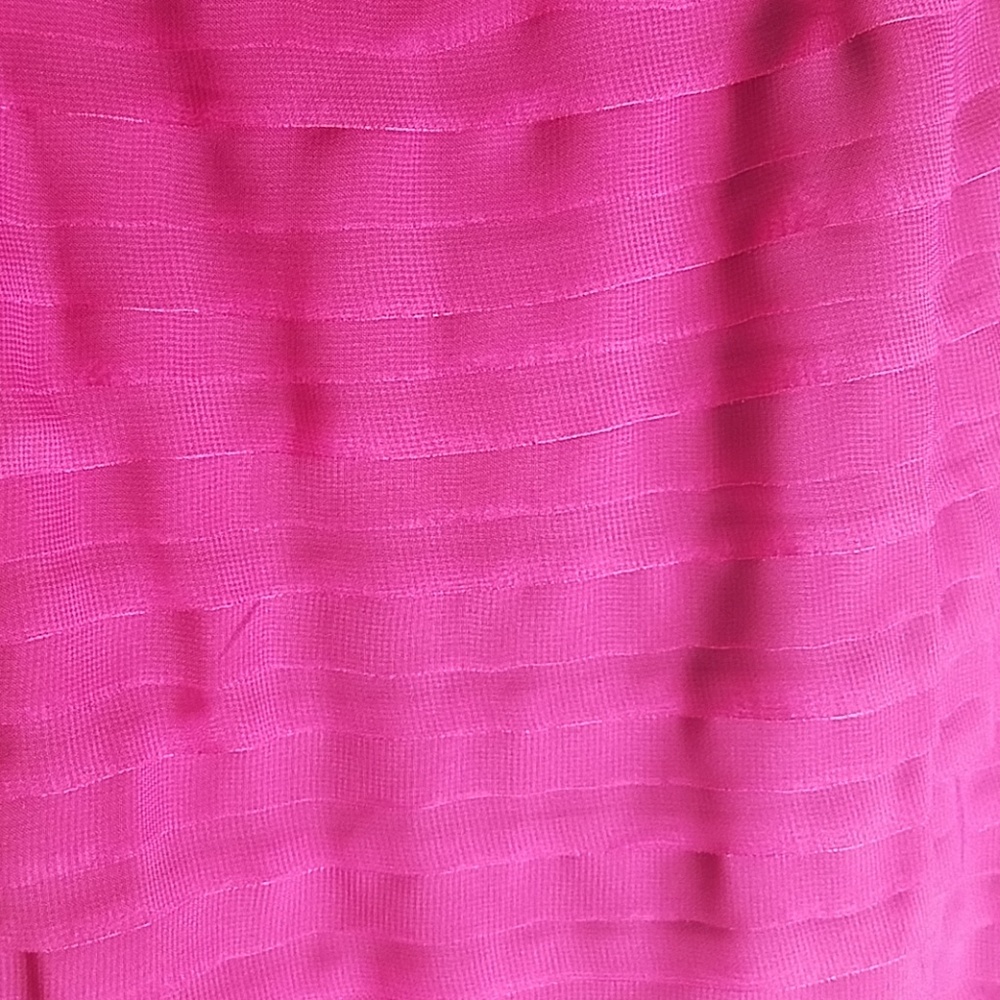 By Chico's, fushcia tiered ruffle top, size 1 - Picture 5 of 5